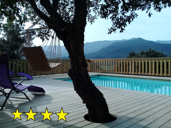 Neues Erdgeschoss ****, Klimaanlage, Beheizter Pool Und Private Spa Mit Panoramablick - Korsika