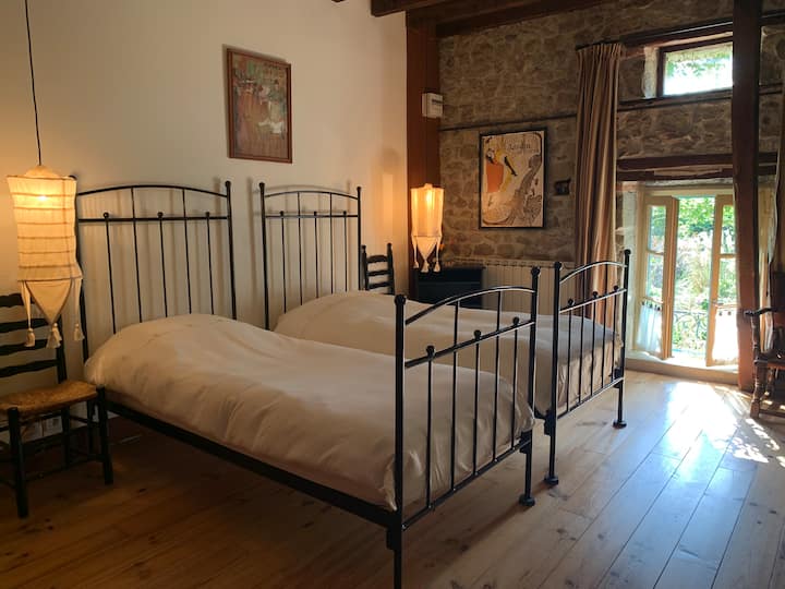Traditional French Bedroom In Renovated Mill. - Aubusson