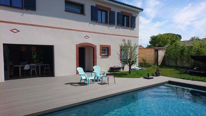Grande villa avec piscine  proche Toulouse - Pibrac