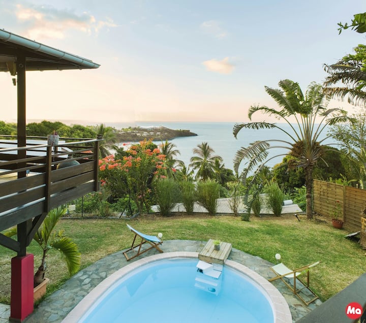 Villa Hawa, ch. Moja, vue superbe du lagon. - Mayotte
