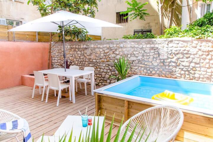 Magnifique appartement avec terrasse et piscine - Parc et palais Longchamp - Marseille