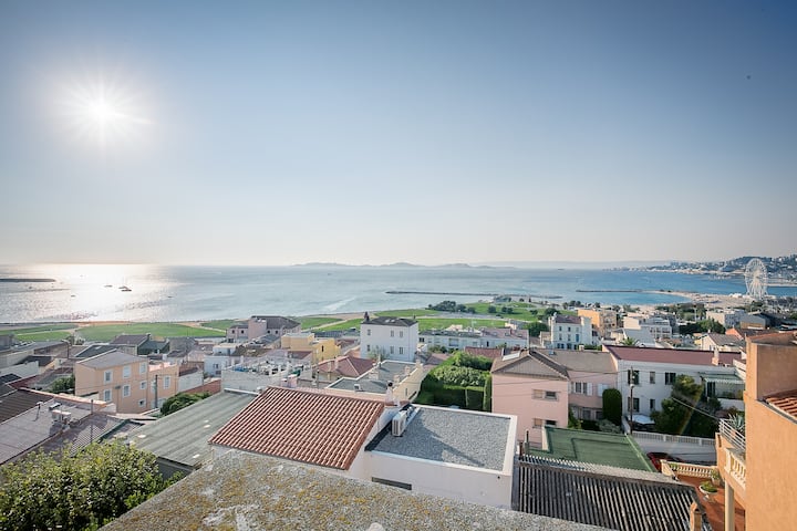 Villa  bord de Mer, vue féerique (jusqu'à 10 pers) - Marseille