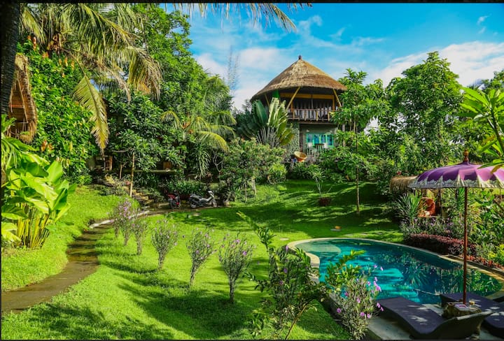Balian Treehouse W Beautiful Pool - Australia