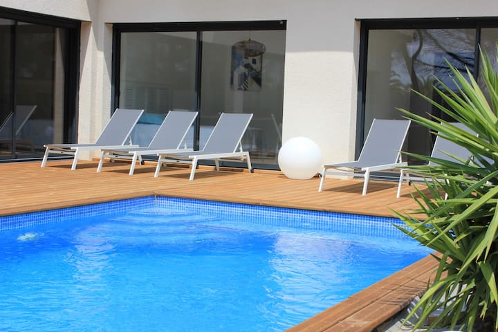 Villa moderne & piscine chauffée -Entre Port & Mer - Étang de Leucate