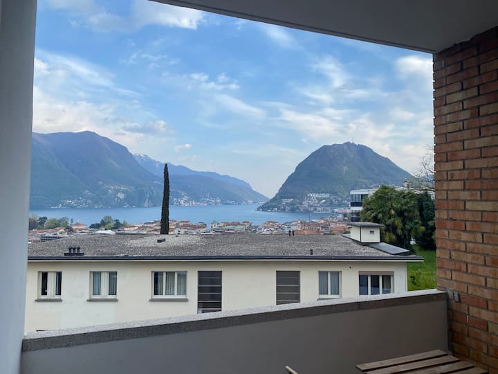 Renovated Studio With Great View, Free Parking - Lugano