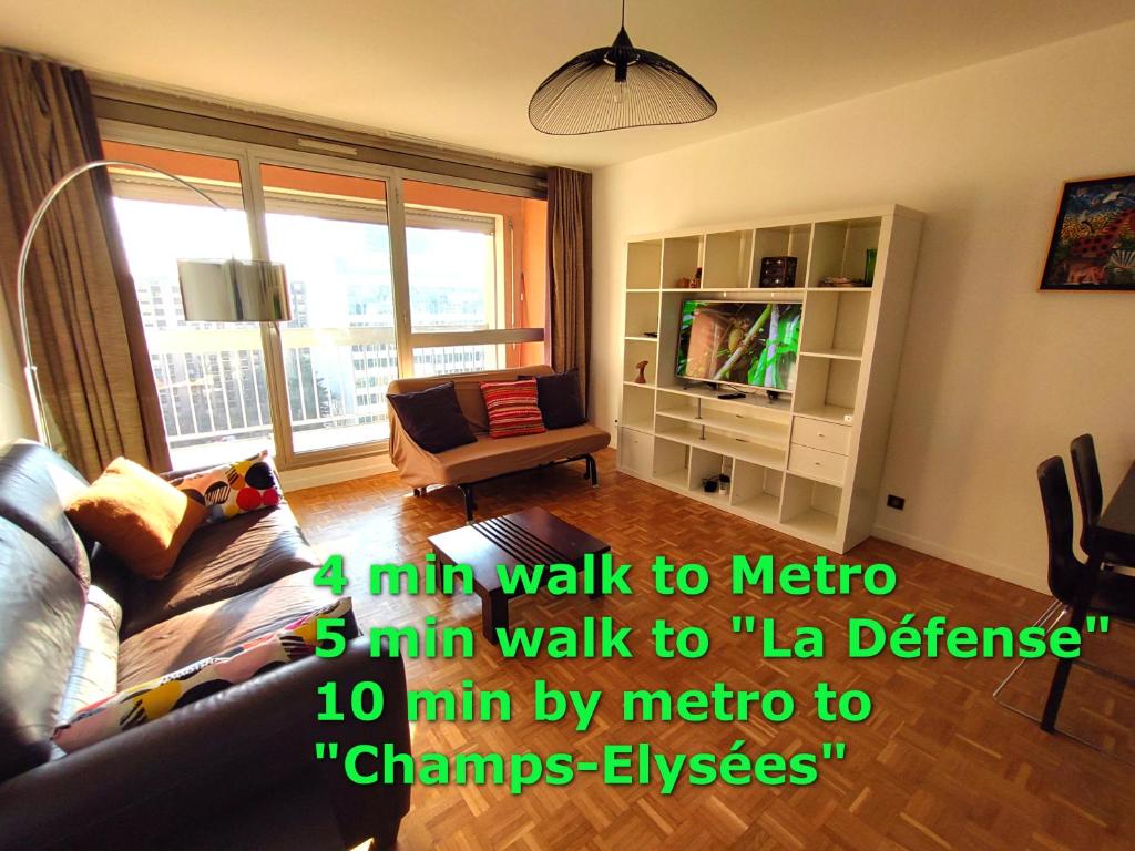 4 Min Walk To Metro, 60m², Renovated, La Défense - Bezons