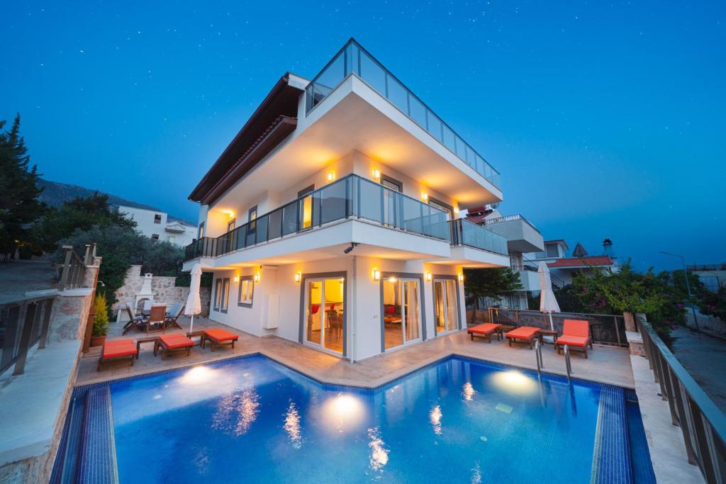 5 bedrooms villa with sea view private pool and terrace at Kalkan 1 km away from the beach - Kalkan